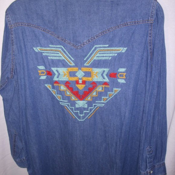Wrangler Retro Size XXL Long Sleeve Denim Dress - Picture 4 of 5
